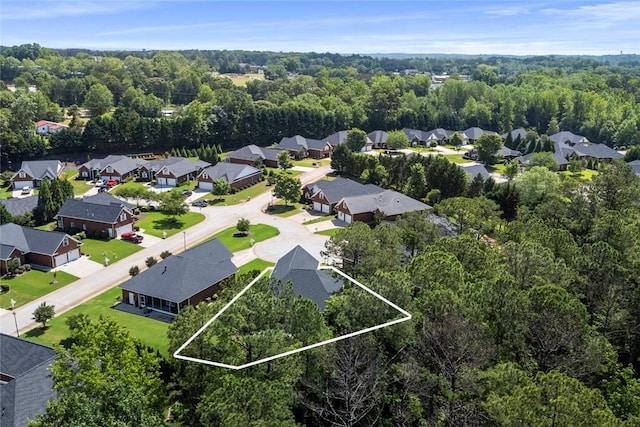 704 Nottingham Ct, Seneca, SC 29672 - aerial view of residential area featuring property boundaries highlighted and a forest