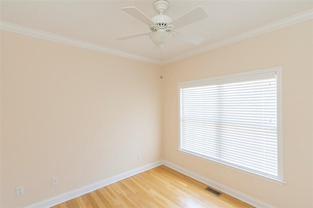 207 W Green Chase, Anderson, SC 29621 - empty room with baseboards, light wood-type flooring, crown molding, and a ceiling fan