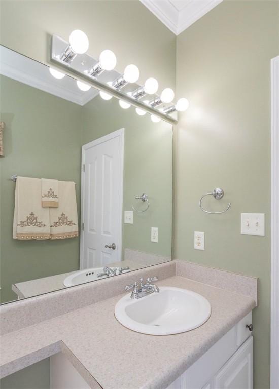 207 W Green Chase, Anderson, SC 29621 - bathroom with ornamental molding and vanity