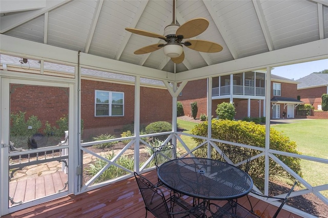 207 W Green Chase, Anderson, SC 29621 - sunroom featuring a ceiling fan and outdoor dining space