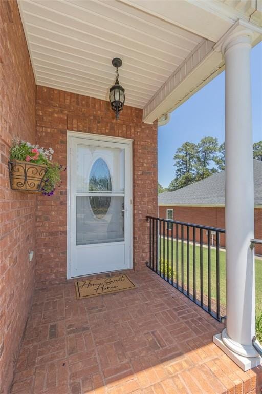 207 W Green Chase, Anderson, SC 29621 - doorway to property featuring brick siding