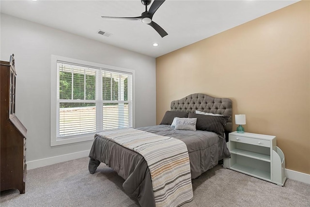 100 Grandview Dr, Anderson, SC 29625 - carpeted bedroom with baseboards, a ceiling fan, and recessed lighting