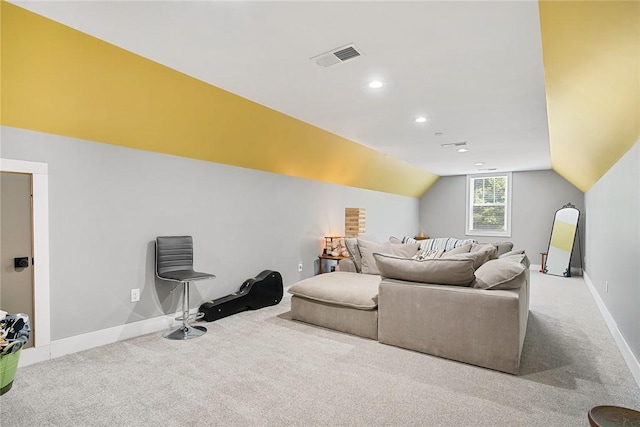 100 Grandview Dr, Anderson, SC 29625 - cinema room with carpet, lofted ceiling, baseboards, and recessed lighting