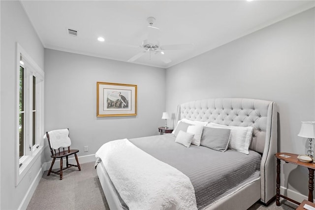 251 Settlement Blvd, Sunset, SC 29685 - carpeted bedroom with recessed lighting, baseboards, and a ceiling fan