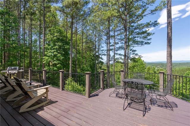 251 Settlement Blvd, Sunset, SC 29685 - wooden deck with outdoor dining space and area for grilling