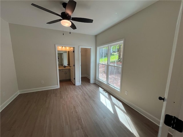 116 Fern Cir, Clemson, SC 29631 - unfurnished bedroom featuring wood finished floors, baseboards, and connected bathroom