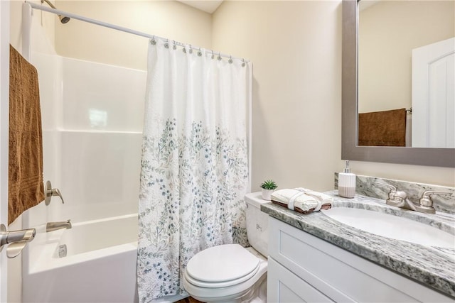 106 N St, Belton, SC 29627 - bathroom with shower / bath combo, vanity, and toilet
