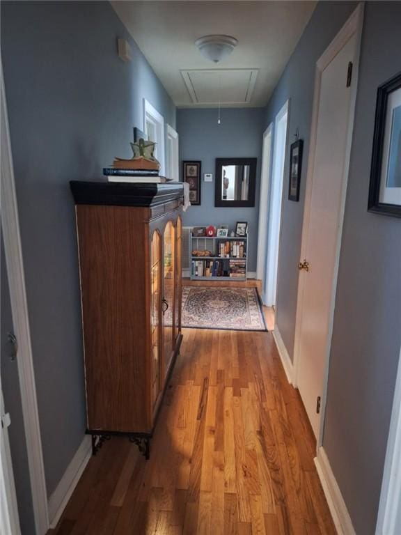 709 Ferry St, Anderson, SC 29626 - corridor featuring attic access, light wood-style flooring, and baseboards