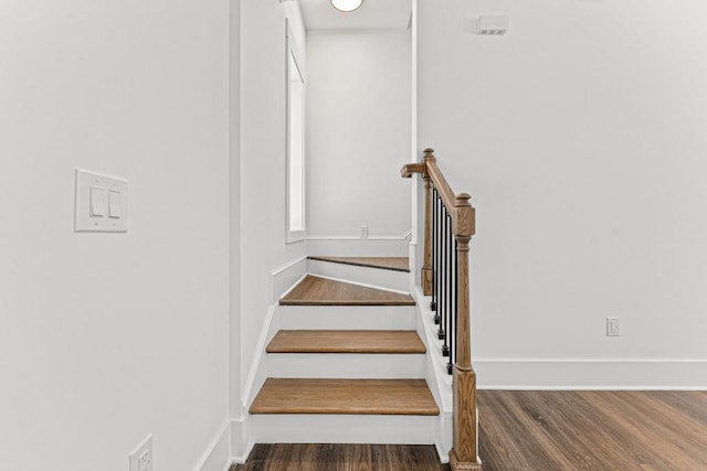 100 Plum Ct, Westminster, SC 29693 - staircase featuring wood finished floors and baseboards