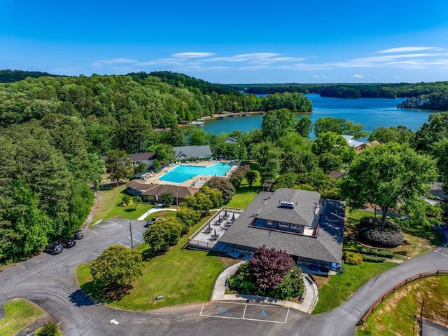 100 Plum Ct, Westminster, SC 29693 - aerial view of a forest, a nearby body of water, and a pool
