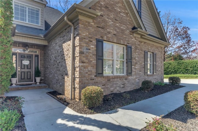 206 Waverly Hall Ln, Simpsonville, SC 29681 - entrance to property featuring brick siding and roof with shingles