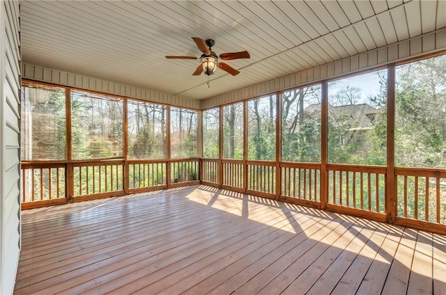 206 Waverly Hall Ln, Simpsonville, SC 29681 - unfurnished sunroom featuring a ceiling fan and plenty of natural light