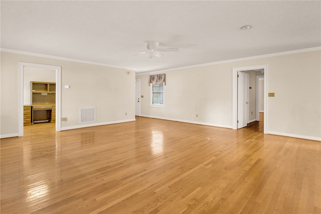 1142 Fox Squirrel Ridge Rd, Pickens, SC 29671 - unfurnished room with ceiling fan, crown molding, light wood-style floors, and baseboards