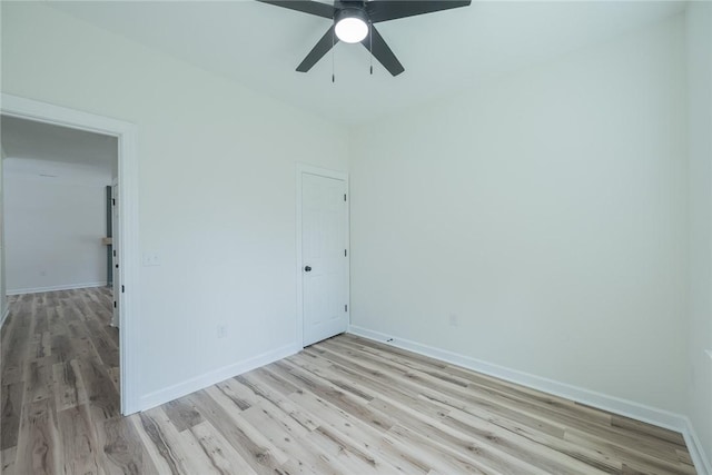 2413 Annandale Dr, Anderson, SC 29621 - spare room with light wood finished floors, a ceiling fan, and baseboards