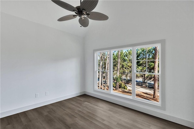 36 Pine Garden Way Dr, Salem, SC 29676 - spare room with ceiling fan, wood finished floors, plenty of natural light, and vaulted ceiling