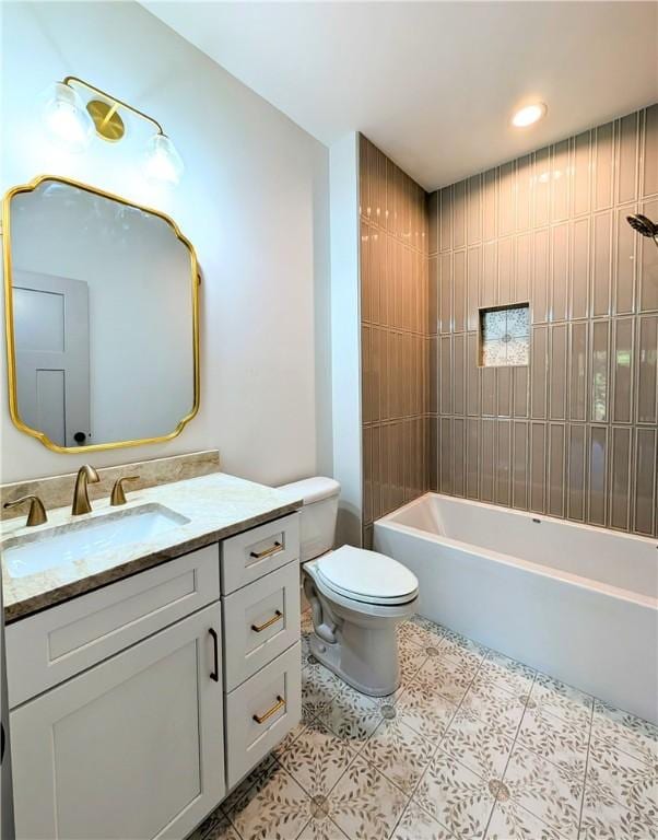 36 Pine Garden Way Dr, Salem, SC 29676 - bathroom with vanity, shower / bath combination, and tile patterned floors