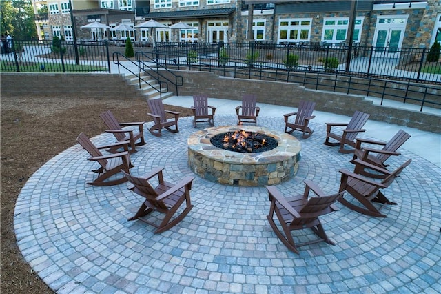 13500 Clemson Blvd Unit 3202, Seneca, SC 29678 - view of patio featuring a fire pit