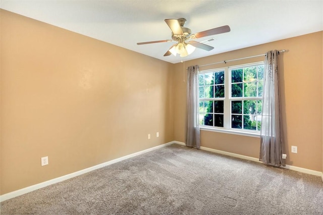 123 Stevens Ct, Williamston, SC 29697 - carpeted spare room featuring ceiling fan and baseboards