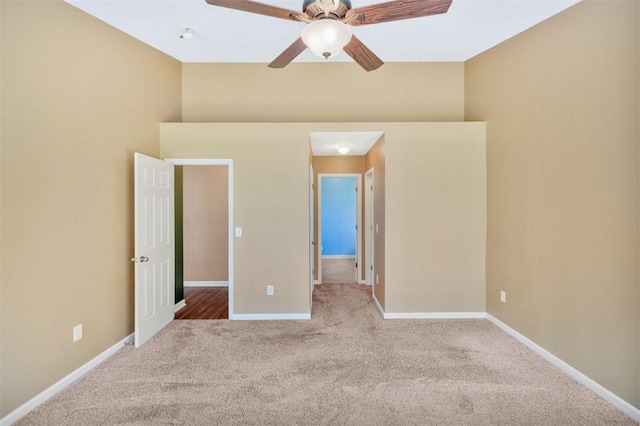 123 Stevens Ct, Williamston, SC 29697 - unfurnished bedroom featuring carpet flooring, baseboards, and ceiling fan