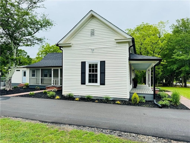 800 Holiday Dam Rd, Honea Path, SC 29654 - view of home's exterior with a porch and a shingled roof