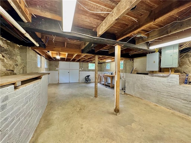 800 Holiday Dam Rd, Honea Path, SC 29654 - basement featuring electric panel and healthy amount of natural light