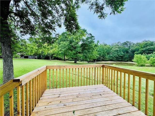 800 Holiday Dam Rd, Honea Path, SC 29654 - wooden deck featuring a lawn