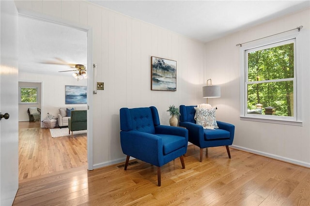 131 Shoreside Dr, Martin, GA 30557 - sitting room featuring wood finished floors and a ceiling fan