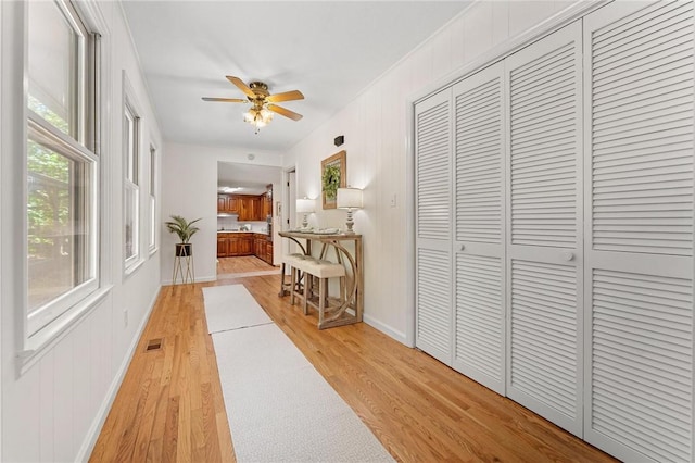 131 Shoreside Dr, Martin, GA 30557 - corridor with light wood-style flooring and baseboards