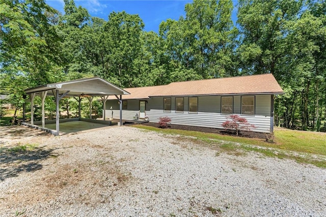 131 Shoreside Dr, Martin, GA 30557 - ranch-style home with driveway and a detached carport
