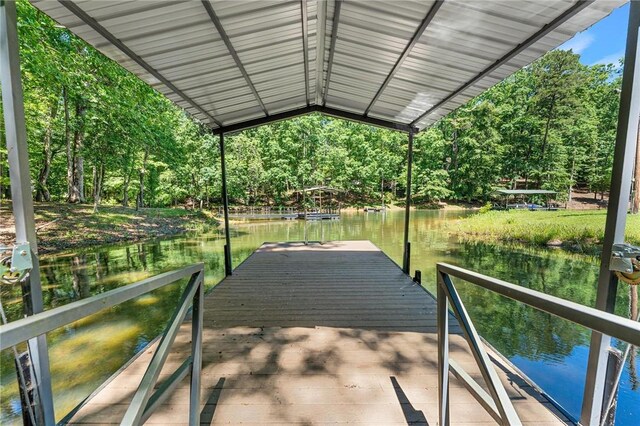 131 Shoreside Dr, Martin, GA 30557 - dock with a water view and view of scattered trees