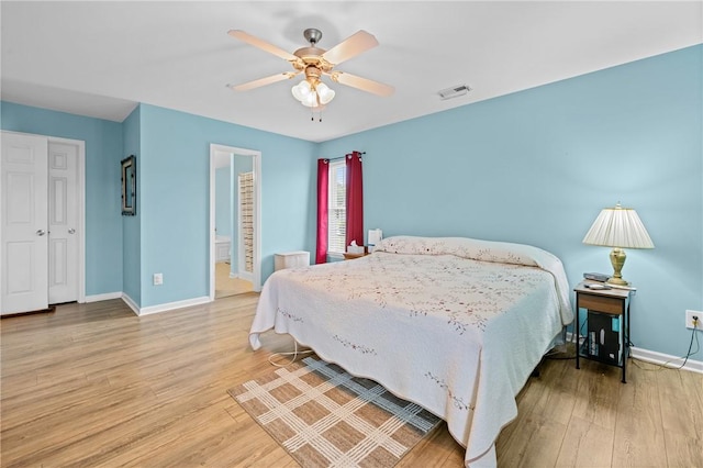 1014 Stoneham Cir, Anderson, SC 29626 - bedroom with baseboards, wood finished floors, and a ceiling fan