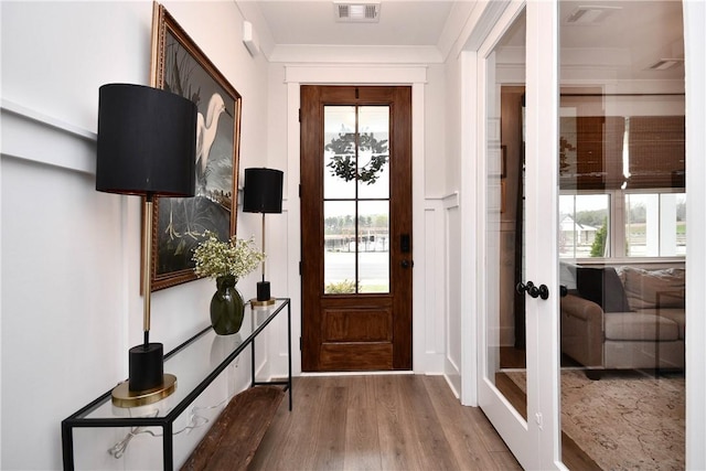 317 Encampment Blvd, Simpsonville, SC 29681 - entryway with wood finished floors and french doors