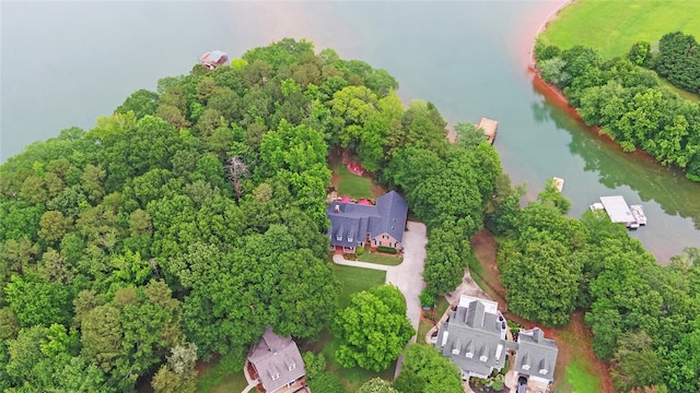 138 Grandview Ct, Hartwell, GA 30643 - aerial overview of property's location with a large body of water and property parcel outlined
