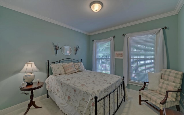 138 Grandview Ct, Hartwell, GA 30643 - bedroom with light carpet, baseboards, and crown molding