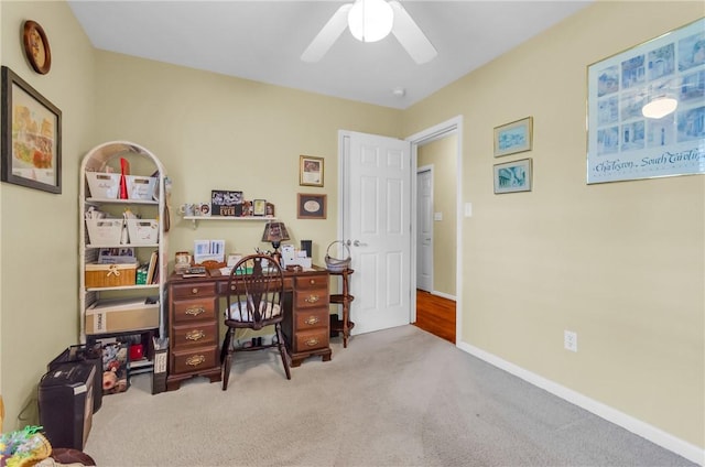 1314 Cobbs Glen Dr, Anderson, SC 29621 - office space with a ceiling fan, carpet, and baseboards