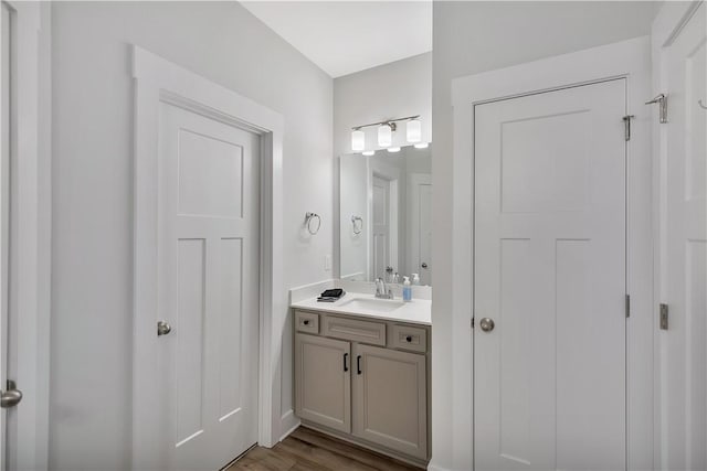 222 Grange Vally Ln, Central, SC 29630 - bathroom featuring vanity and wood finished floors