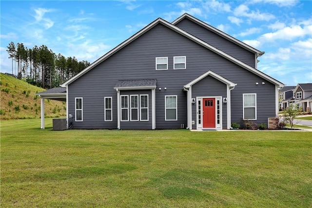 222 Grange Vally Ln, Central, SC 29630 - view of front of house with central AC unit and a front yard