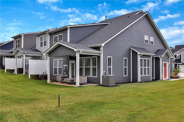 222 Grange Vally Ln, Central, SC 29630 - rear view of property featuring central AC, a patio area, and roof with shingles