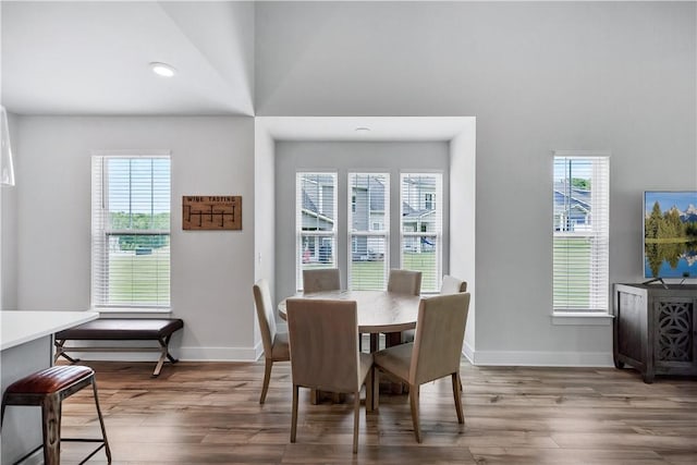 222 Grange Vally Ln, Central, SC 29630 - dining area with wood finished floors, baseboards, and recessed lighting