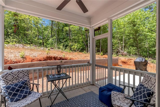 324 Sweetbriar Trl, Westminster, SC 29693 - wooden deck featuring a ceiling fan and a grill