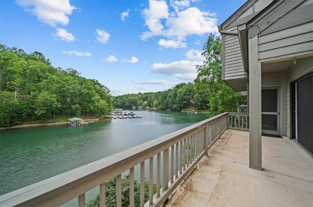 704 Loran Pointe Cir, Seneca, SC 29672 - balcony with a water view and a forest view