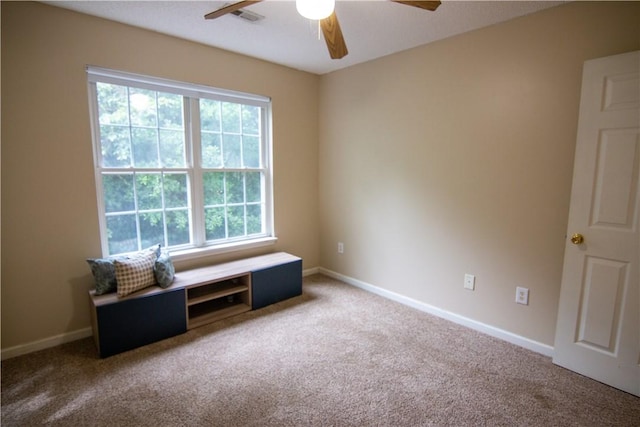 124 Grand Oak Cir, Pendleton, SC 29670 - empty room featuring a ceiling fan, carpet floors, and baseboards