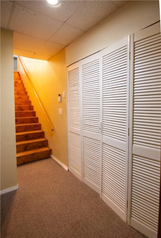 124 Grand Oak Cir, Pendleton, SC 29670 - corridor featuring carpet, stairway, and baseboards