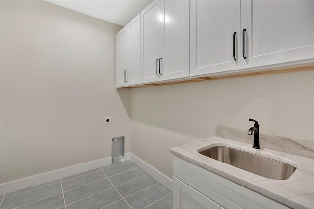 32 Pine Garden Way Dr, Salem, SC 29676 - laundry area with hookup for an electric dryer, baseboards, tile patterned flooring, and cabinet space
