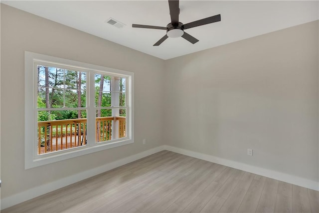 32 Pine Garden Way Dr, Salem, SC 29676 - unfurnished room with light wood-style floors, baseboards, and a ceiling fan