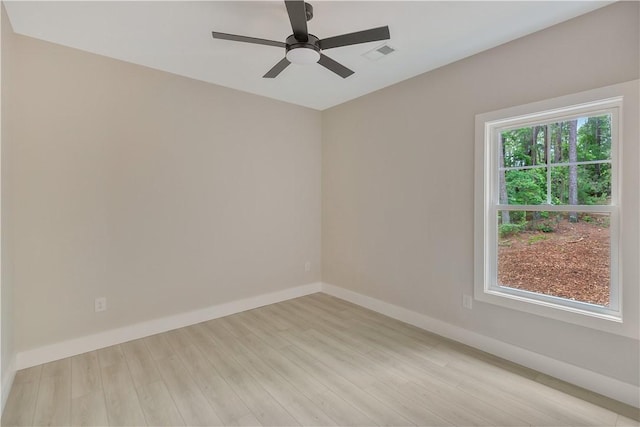 32 Pine Garden Way Dr, Salem, SC 29676 - empty room featuring wood finished floors, ceiling fan, and baseboards