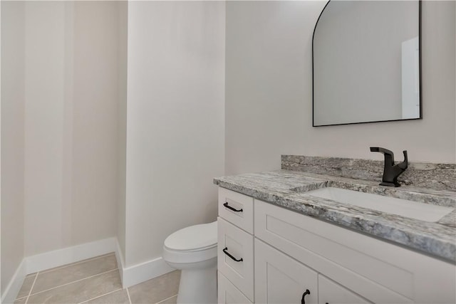 32 Pine Garden Way Dr, Salem, SC 29676 - half bath with vanity, baseboards, toilet, and tile patterned flooring