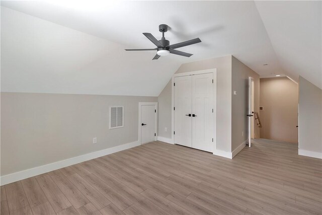 32 Pine Garden Way Dr, Salem, SC 29676 - bonus room with lofted ceiling, a ceiling fan, light wood-style floors, and baseboards