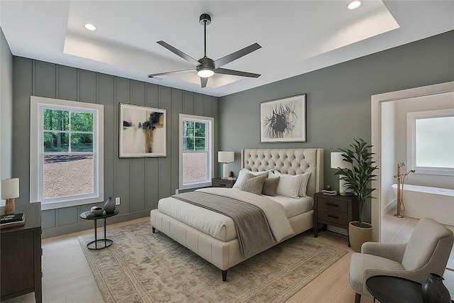 32 Pine Garden Way Dr, Salem, SC 29676 - bedroom with wood finished floors, multiple windows, recessed lighting, and ceiling fan