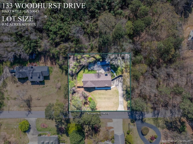 113 Woodhurst Dr, Hartwell, GA 30643 - view of subject property with property parcel outlined